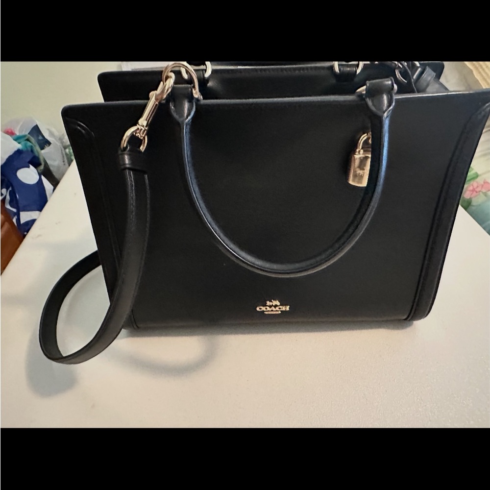 Coach Black Leather Satchel